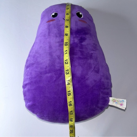 Purple Eggplant Smoochy Pals Very Soft & Squishy Foodie Plush by Linzy‎ Toys - Picture 11 of 13